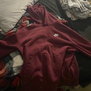 Medium Nike maroon hoodie(missing strings)